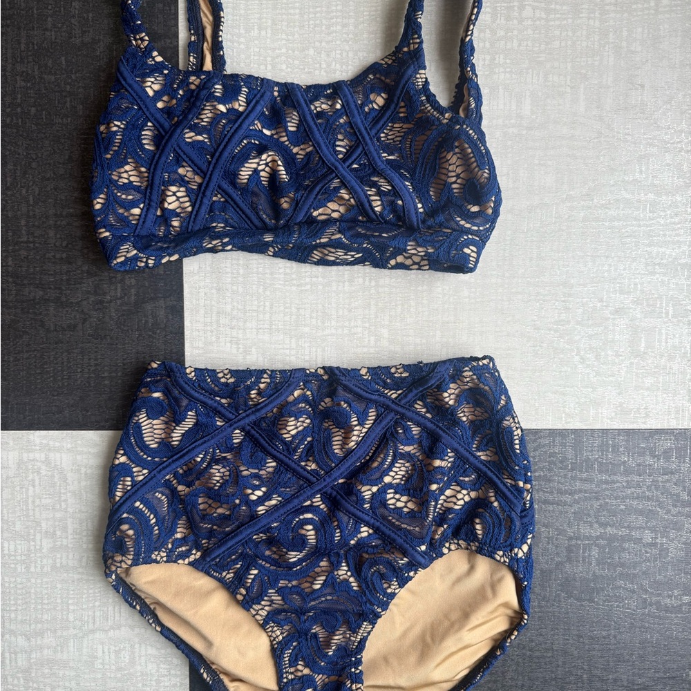 Patrick J - Navy Blue Lace Set AS Small contemporary Dance Costume